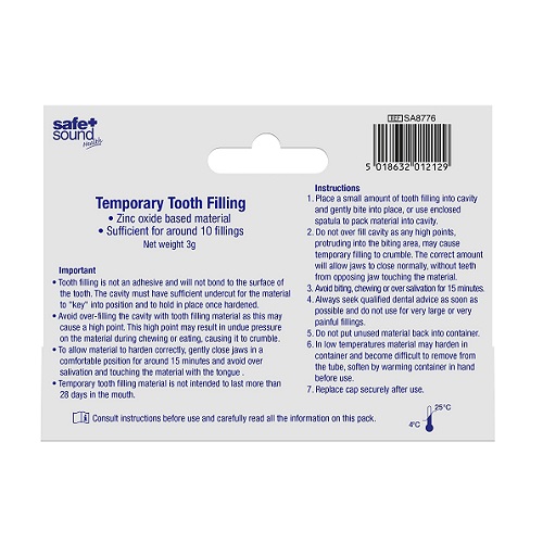 Safe and Sound Temporary Tooth Filling Kit - BeautyCeuticals LLC